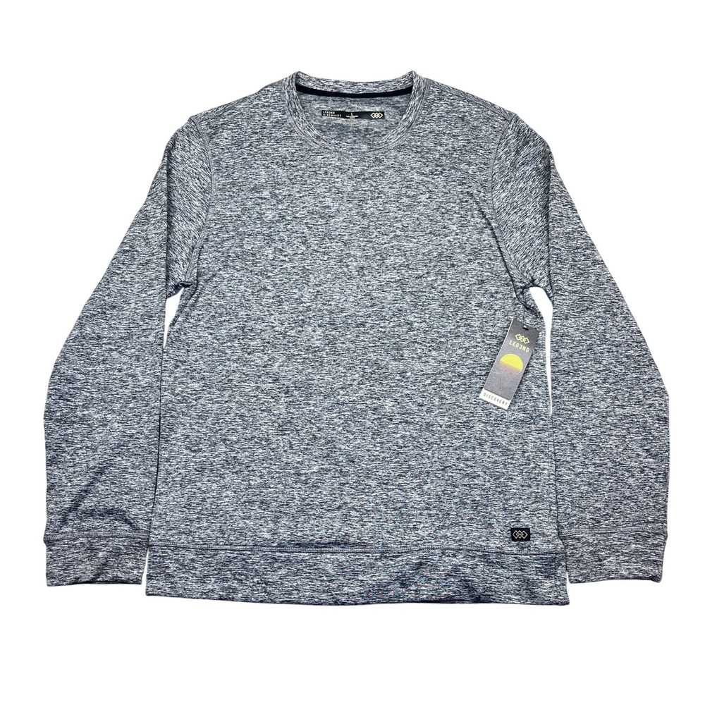 LEG3ND Discovery Mens Large Long‎ Sleeve Crew Neck Pullover Sweatshirt Gray NWT